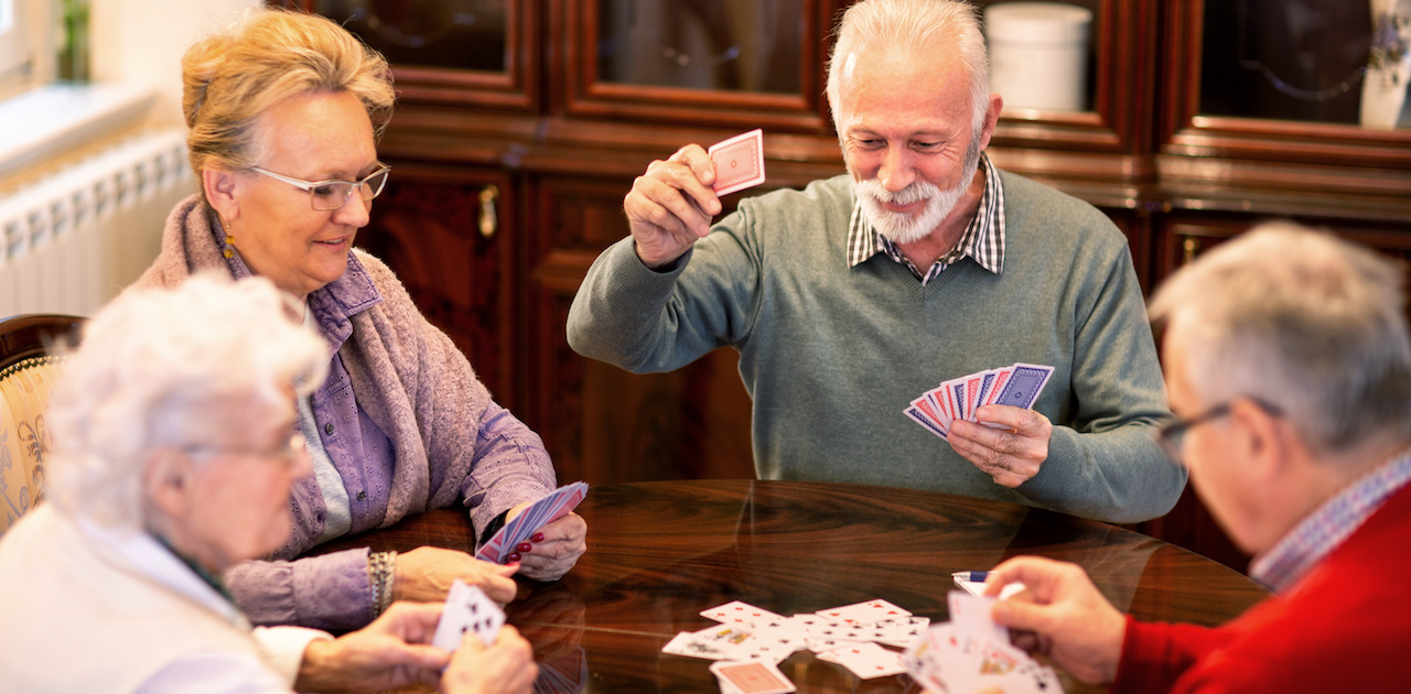 Retiree domino and card game.
